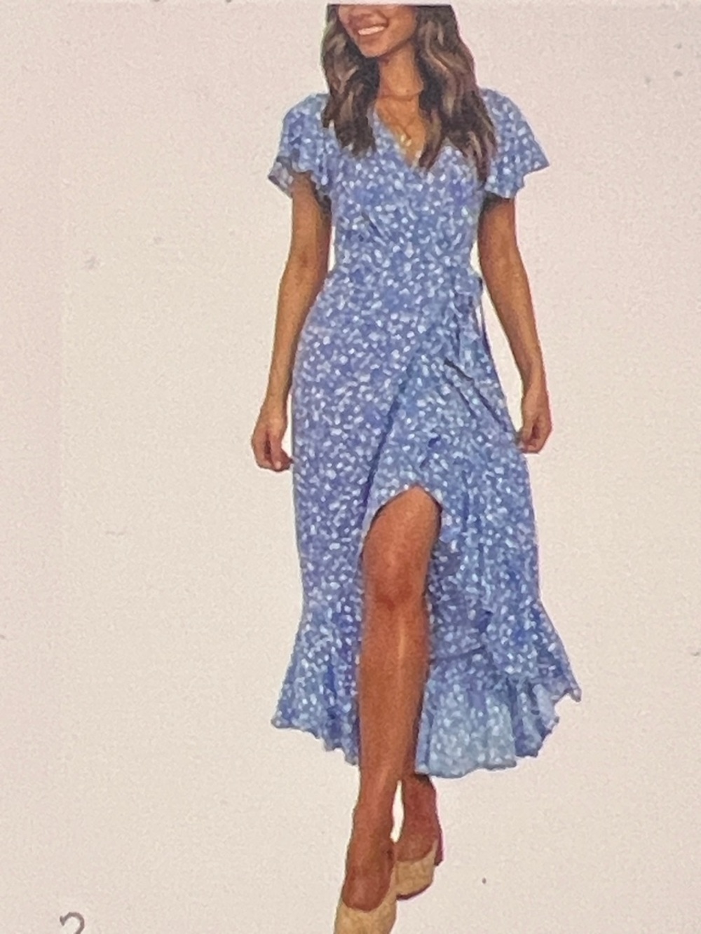 Wrap Floral Midi Dress